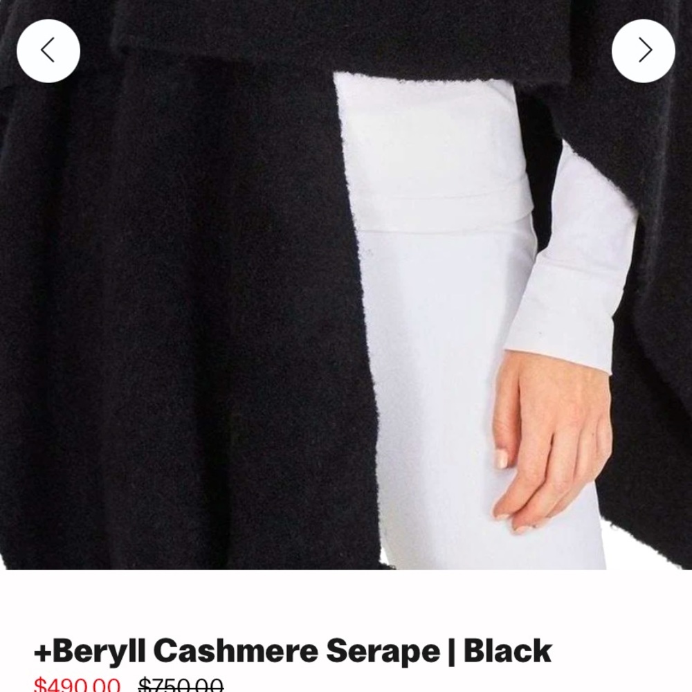 +Beryll Black Cashmere Serape